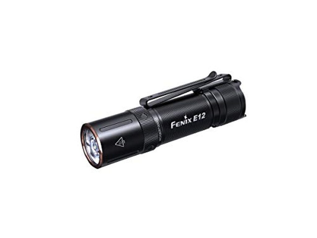 FENIX E12 V2.0 Étanche Lampe de Poche, Noir, 77,6 mm