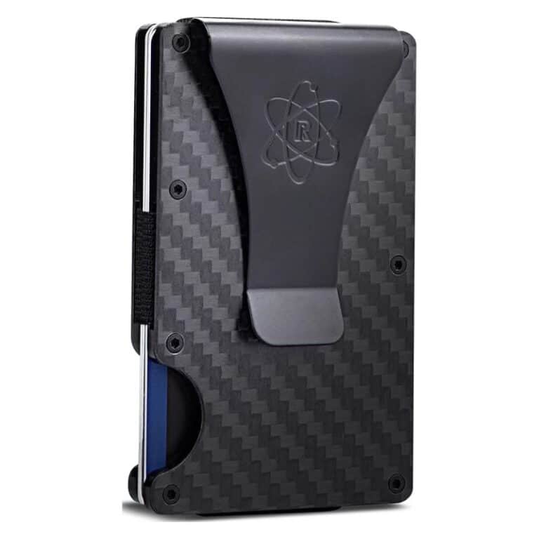 ROSSM Portefeuille pour Hommes avec Blocage RFID - Porte-Cartes de crédit Minimaliste en Fibre de Carbone
