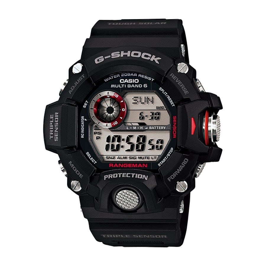 Montre Casio G-Shock GW-9400-1ER Rangeman, cadran digital et boîtier résine noir